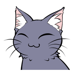 [LINEスタンプ] にっこり猫のクロ