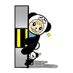 [LINEスタンプ] 着ぐるみ赤ちゃん「パンダ」