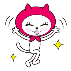 [LINEスタンプ] ピンクフードのねこちゃん②