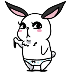[LINEスタンプ] ぱんつうさぎ 