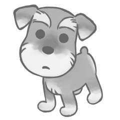 [LINEスタンプ] シュナウザー、気持ちいろいろ