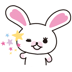 [LINEスタンプ] 動く！うさぎのモフィ 