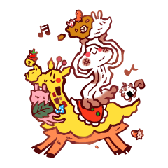 [LINEスタンプ] ごはんのいきもの 