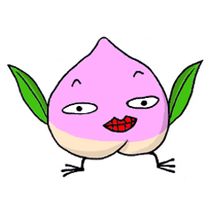 [LINEスタンプ] 桃星人と洋梨星人