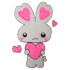 [LINEスタンプ] ラブうさ
