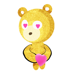 [LINEスタンプ] 金色の熊ちゃん fetchpriority=high