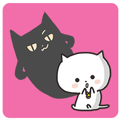 [LINEスタンプ] 白ねこちゃんの本音 