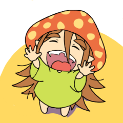 [LINEスタンプ] 笑顔の妖精「きのこんこ」 