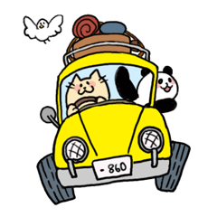 [LINEスタンプ] パンダとにゃんこのわいわいEvery day 