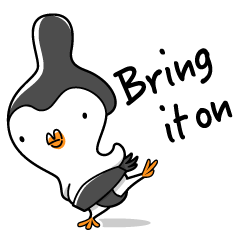 [LINEスタンプ] Sumo Birdy and Chick [English] 
