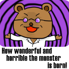 [LINEスタンプ] The bear Marked for Death -English- 
