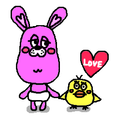 [LINEスタンプ] あごラビちゃん