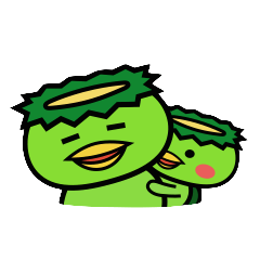 [LINEスタンプ] かっぱの親子