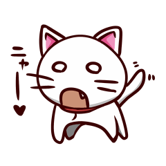 [LINEスタンプ] 白猫のしゅがー！！ 