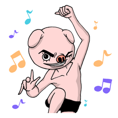 [LINEスタンプ] マツゲブタがゆく！ 