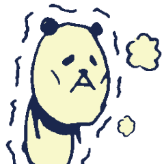 [LINEスタンプ] 弱りパンダ 