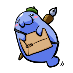 [LINEスタンプ] 絵描き屋マナティ。 