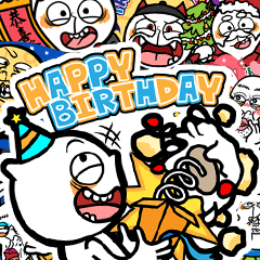 [LINEスタンプ] 楽しもら！餅が PUCHU ！ 