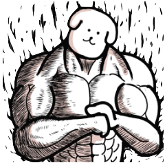 [LINEスタンプ] その犬、ムキムキにつき