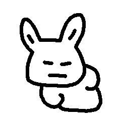 [LINEスタンプ] やけくそうさぎ 