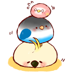 [LINEスタンプ] もふもふインコちゃん