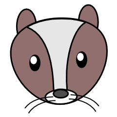[LINEスタンプ] かわいいイタチ 