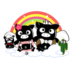 [LINEスタンプ] Happy ＆ Happy girl