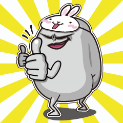 [LINEスタンプ] ゼリービーンズうさぎマスク.01