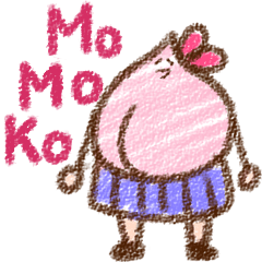 [LINEスタンプ] 桃子（英語版） 
