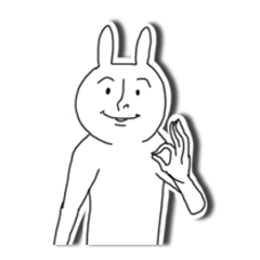 [LINEスタンプ] たぶんうさぎです。