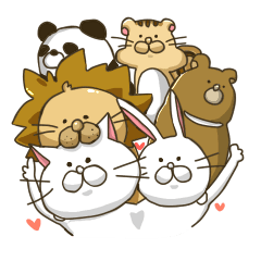 [LINEスタンプ] ひょっこりアニマル 