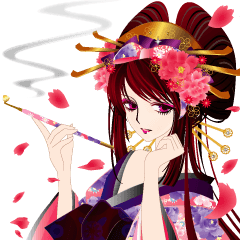 [LINEスタンプ] 美少女図鑑。〜花魁編2〜 