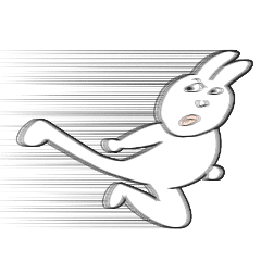 [LINEスタンプ] ブサイクうさぎのストレス大爆発