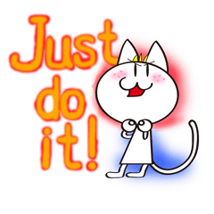 [LINEスタンプ] 英語であいさつネコ