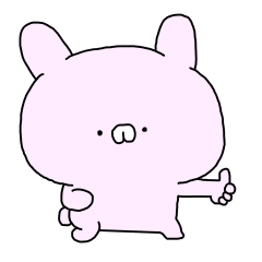 [LINEスタンプ] ピンクのうさぎさん 