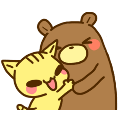 [LINEスタンプ] ねこさんとくまさん 