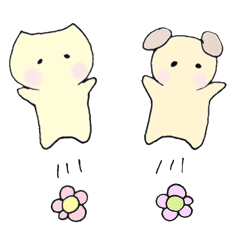 [LINEスタンプ] いぬとねこ(ゆるめ。)