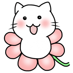[LINEスタンプ] ねこ咲いた。 fetchpriority=high