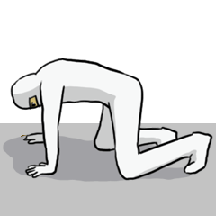 [LINEスタンプ] シュール！真白全身タイツの不思議な人々