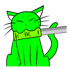 [LINEスタンプ] 緑ネコ 