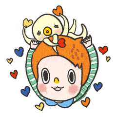 [LINEスタンプ] Mika and Mr. Octopus 