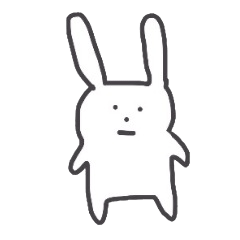 [LINEスタンプ] 真顔うさぎ