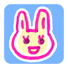 [LINEスタンプ] カラフルうさぎちゃん 
