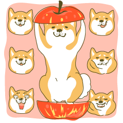[LINEスタンプ] 柴犬こうめの忠犬ライフ（デカ顔文字付き）