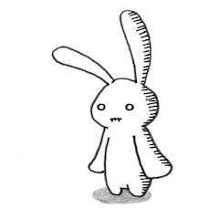 [LINEスタンプ] メンヘラウサギ