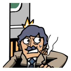 [LINEスタンプ] 張り込め！壁際刑事 