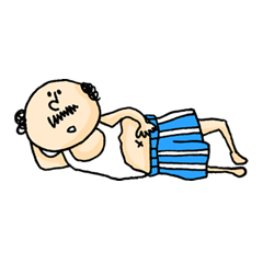 [LINEスタンプ] ストライプパンツのおじさん 