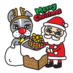 [LINEスタンプ] ペチャ犬「バロン」の冬イベント 
