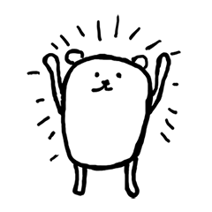 [LINEスタンプ] らくがきクマ 