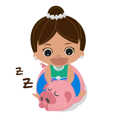 [LINEスタンプ] Little Girl From Far Side of the Hill